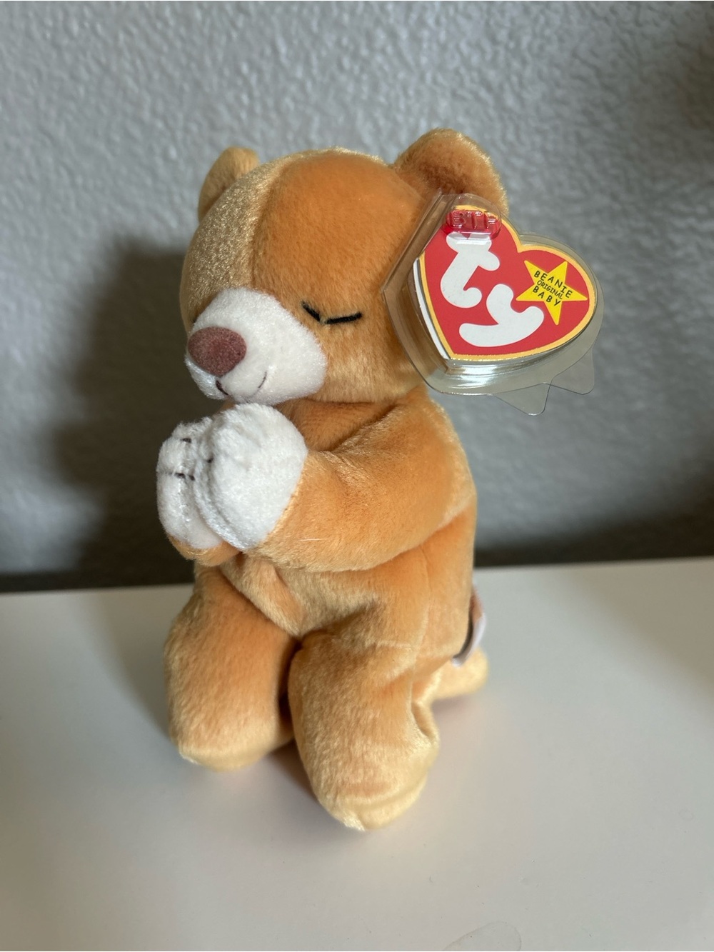 Ty Beanie Baby Prayer Bear collectible